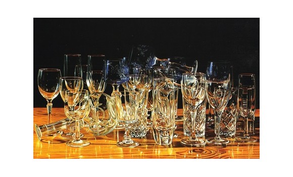 GIUSEPPE CARTA - TUTTI IN FILA MENO TRE OLIO SU TELA altare glass fest580