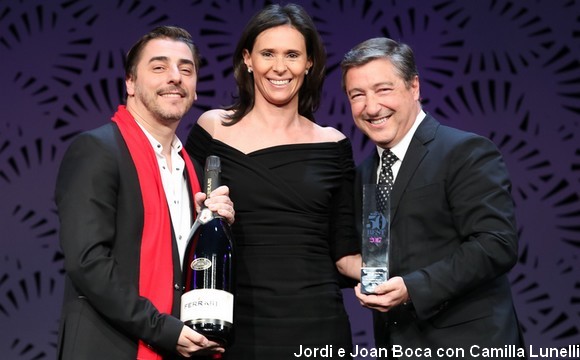 Jordi e Joan Roca de El Celler de Can Roca con Camilla Lunelli580a