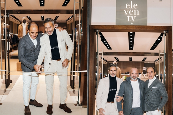 ELEVENTY DA SINISTRA PAOLO ZUNTINI E MARCO BALDASSARI fondatori del brand 570