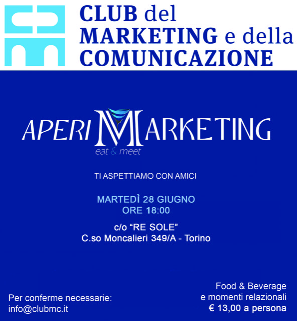 Aperimarketing Torino - Martedi 28 giugno 2022
