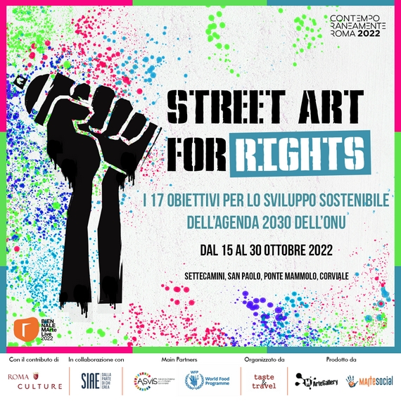 ROMA, STREET ART FOR RIGHTS, DAL 15 AL 30 OTTOBRE 2022