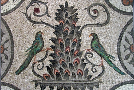 Tirso e pappagalli mosaicisti 570