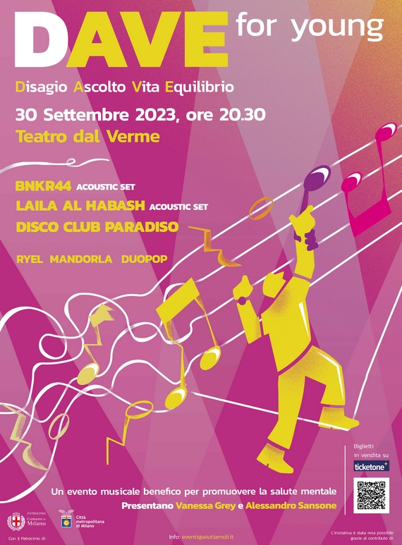 MILANO, DAVE FOR YOUNG, GRANDE EVENTO MUSICALE IL 30 SETTEMBRE