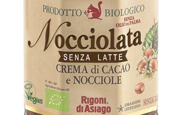 etichetta nocciolata senza latte rigoni di asiago