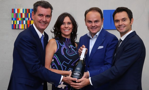 Marcello  Camilla  Matteo e Alessandro Lunelli ferrari perlè bianco580