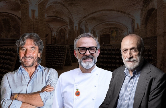 Giorgio Rivetti Massimo Bottura Carlo Petrini 580