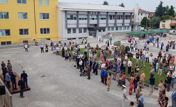 momento dei saluti ufficiali mostra mosaico friuli 570