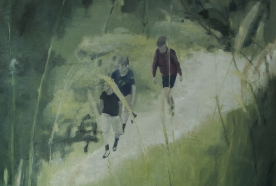 Giuseppe Biagi 2021  Verso il rifugio  olio su tela 100x100 cm 570