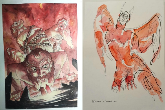 inferno tavola 8 e 10 divina commedia 570