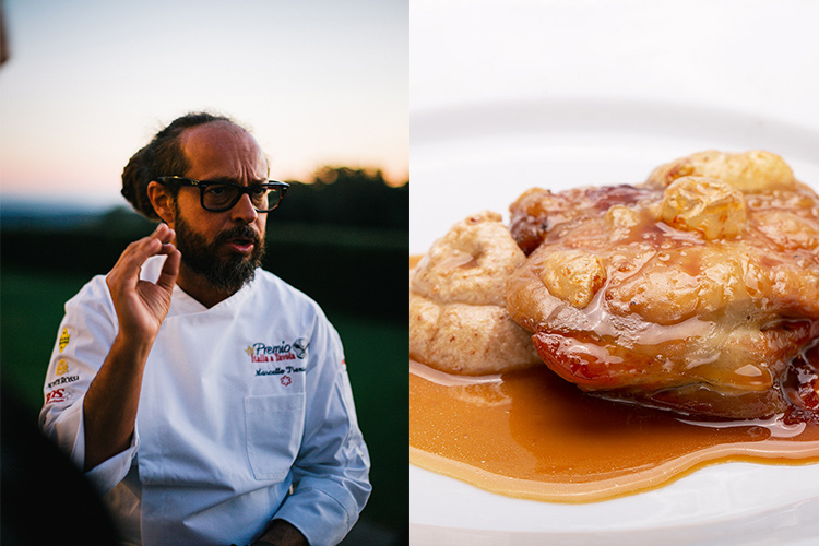 Marcello Trentini con Pollo glassato alle arance e miele